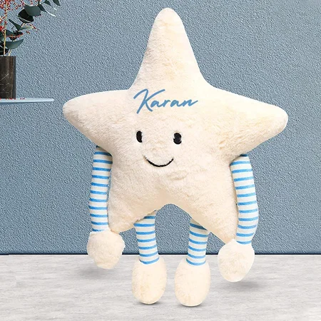 Pink Customized Star Soft Toy for 2+ Year Boys and Girls