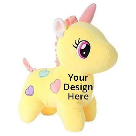 Yellow Customized Soft Toy Unicorn Teddy Bear For Kids, Birthday Gift, Someone Special 30 cm.