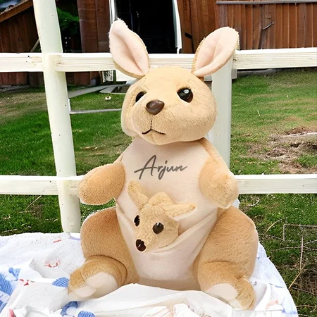 Brown Customized Kangaroo Soft Toy, Baby Toys, Toy For Girl, Birthday Gift For Girl/Boys (30 cm)