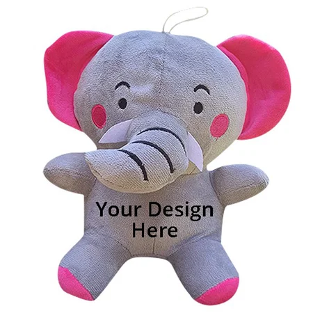 Grey Customized Elephant Soft Toy Huggable Lovable For Kids/Cartoon/Children/Birthday Gift