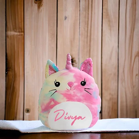 Pink White Customized Cute Cat Soft Toy for Girls/Kids SIze - 30cm