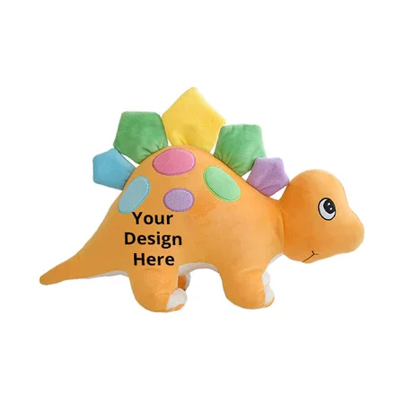 Orange Dinosaur Customized Stuffed Soft Toy (50 cm)
