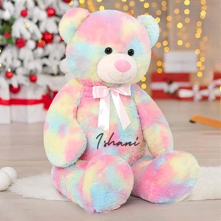 Multicolor Customized Teddy Bear Soft Toy Size - 3 Feet