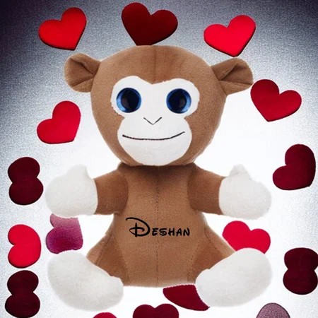 Brown Customized Monkey Soft Toy for Boys,Girls and Kids Size - 18 cm