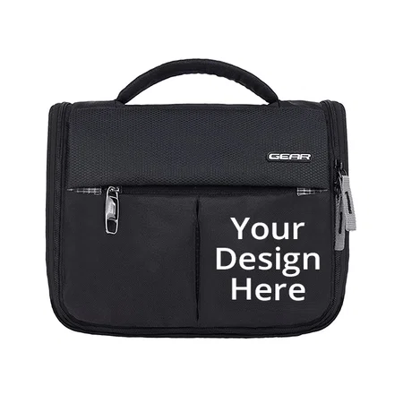 Black Customized Toiletry Bag