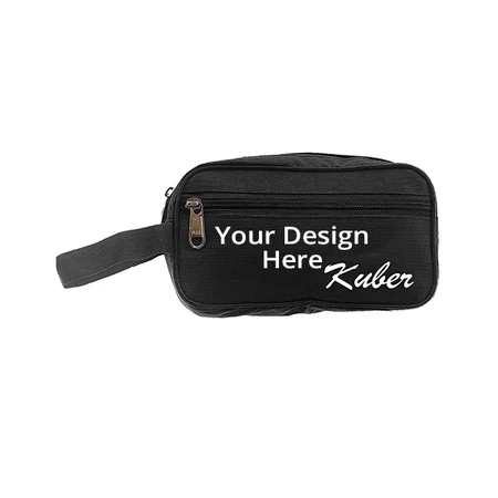 Black Customized Canvas Shaving Kit
