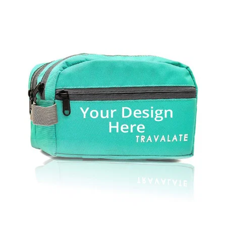 Ocean Green Customized Polyester Toiletry Bag