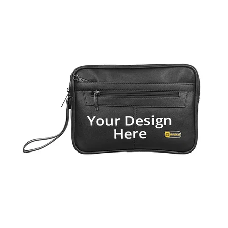 Black Customized Toiletry Travel Bag Shaving Kit/Pouch