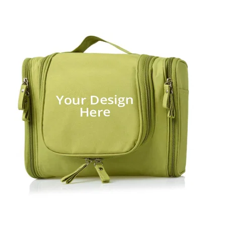 Green Customized Multifunctional Hanging Travel Toiletry Bag
