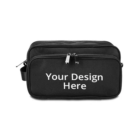 Black Customized Travel Toiletry Kit Essentials Bag For Men And Women Water Repellent Kit Packing Organizer Portable