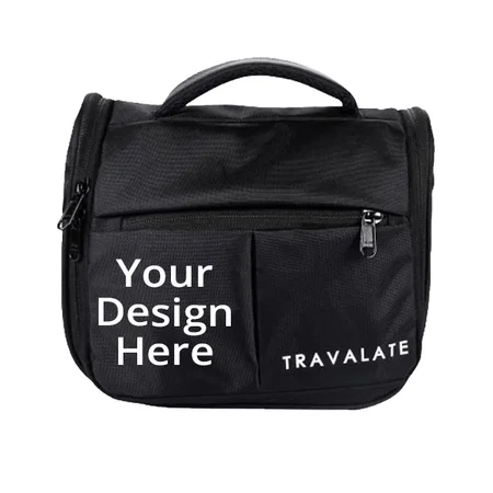 Black Customized Toiletry Travel Bag