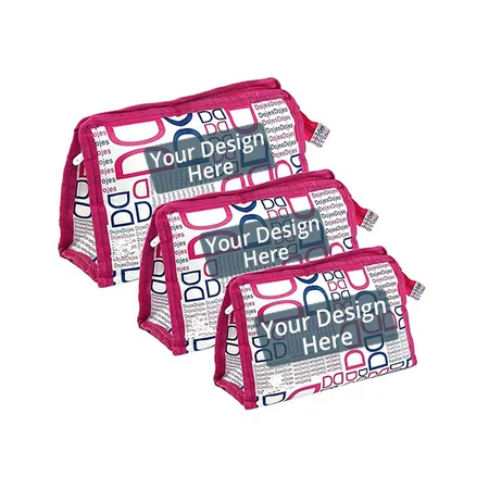 Pink Customized Cosmetic Pouch Travel Pouch Toiletry kit Shaving Kit Cosmetic Bag For Men And Women
