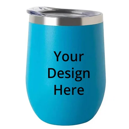 Blue Customized 300 ml Hot or Cold Stainless Steel Vacuum Insulated Tumbler with Lid