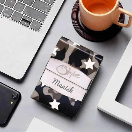 Green Customized Leather Wallet Visiting Card Holder for Men and Women