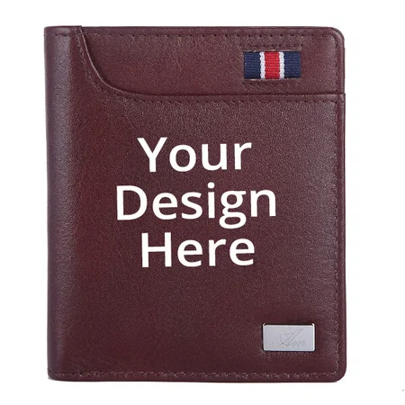 Brown Customized AM Leather Men's Wallet