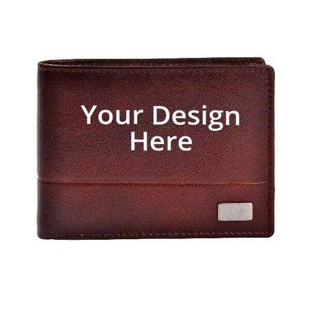 Brown Customized AM Leather Men's Wallet