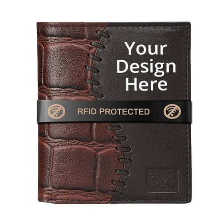 Brown Customized Al Fascino Stylish RFID Protected Leather Wallet