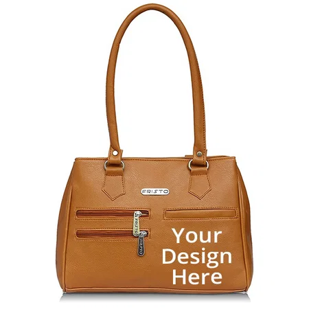 Tan Customized Women Handbag