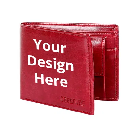 Cherry Customized Bi-Fold Faux-Leather Wallet with Multiple Card Slots