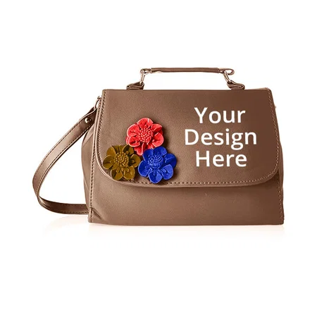 Beige Customized Women's Sling Bag