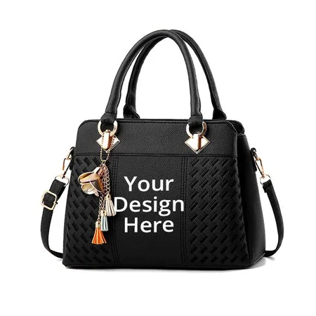 Black Customized Women's Satchel Handbag