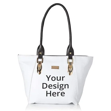 White Customized Women's Shoulder Bag