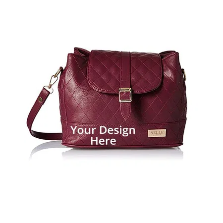 Maroon Customized Women's Handbag