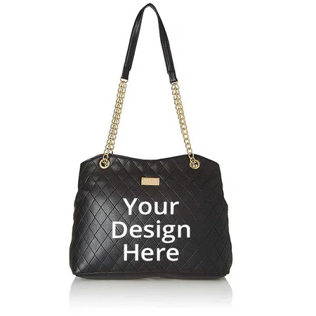 Black Customized Women's Shoulder Bag