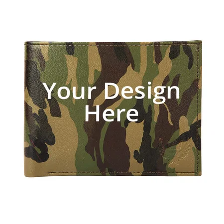 Green Army Print Customized Lorenz Men's Wallet