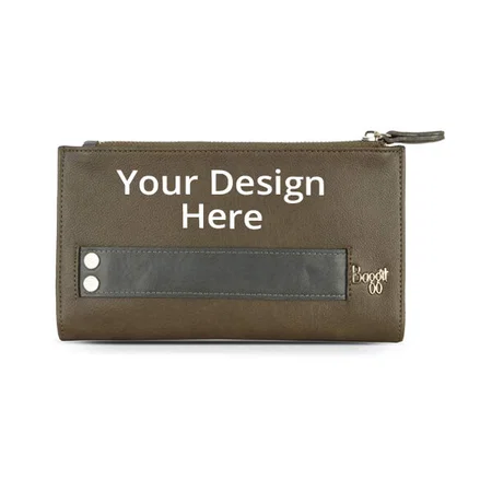 Green Customized Baggit Faux Leather Women's Wallet