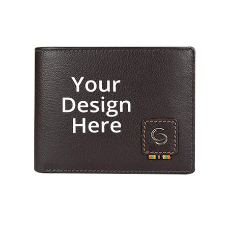 Brown Customized GETOREE Florence RFID Blocking Leather Men's Wallet