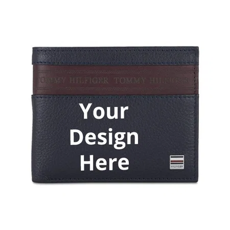 Navy Customized Tommy Hilfiger Men's Wallet