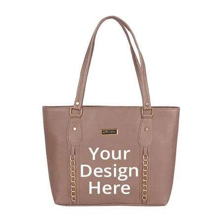 Brown Customized Women's Faux leather Handbag