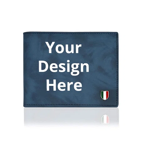Blue Customized Wallet for Men