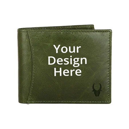 Green Customized WildHorn Leather Men's Wallet