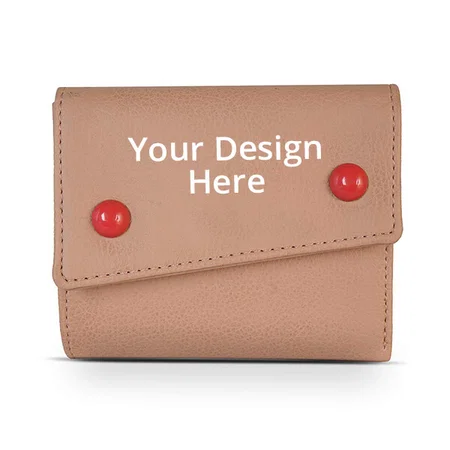 Light Pink Customized Women's 3 Fold Wallet
