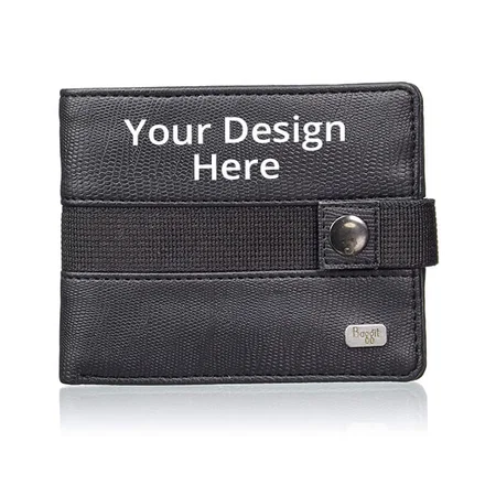 Black Customized Baggit Men's Two Fold Faux Leather Wallet