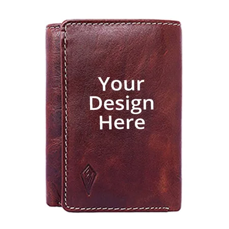 Italian Brown Customized Imperious Leather Men's Wallet