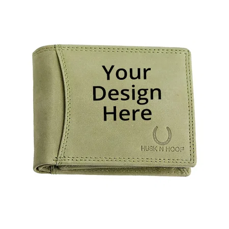 Hunter Green Customized Husk N Hoof RFID Blocking Leather Wallet for Men