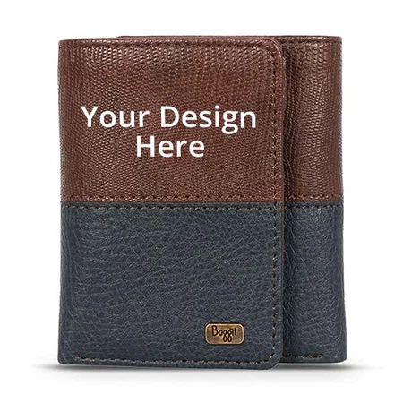 Blue Customized Baggit Faux Leather Men's Wallet