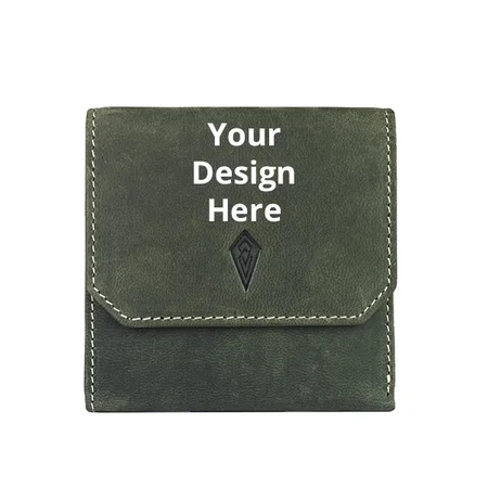 Bottle Green Customized Unisex RFID Blocking Slim Wallet