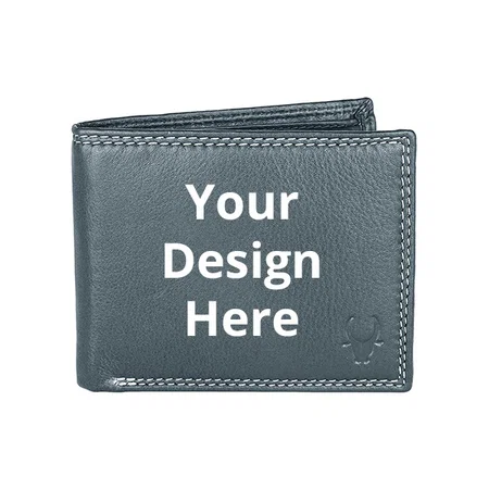 Ash Grey Customized WILDHORN Leather Wallet for Men