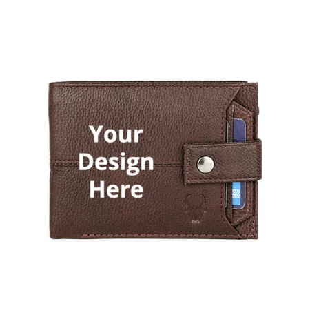 Brown Customized Wildhorn Leather Wallet, Ultra Strong Stitching, Handcrafted, RFID Blocking, Zip Wallet with 9 Card Slots, 2 ID Slots