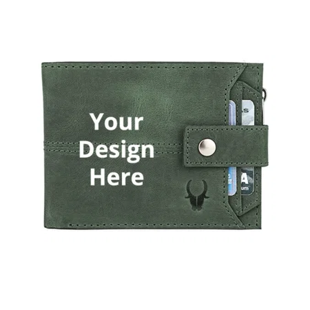 Green Customized Wildhorn Leather Wallet