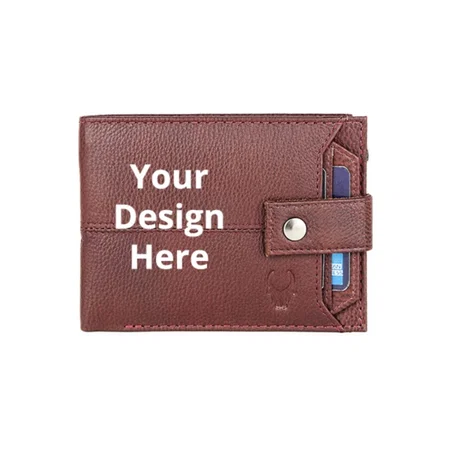 Maroon Customized Wallet for Men | Ultra Strong Stitching | Handcrafted | RFID Blocking | Zip Wallet with 9 Card Slots | 2 ID Slots