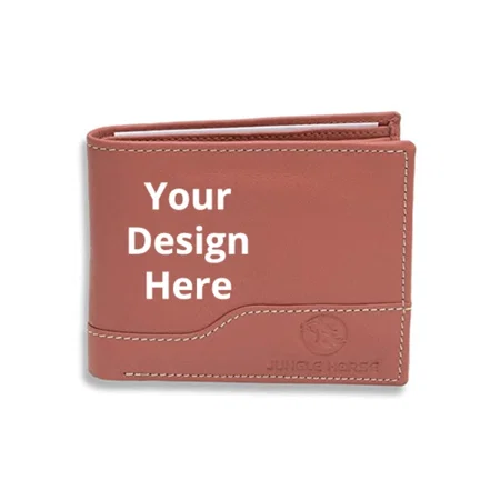 Light Brown Customized High Quality Leather Wallet, RFID Blocking Purse